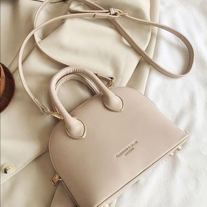 Mini nude crossbody purse with removable strap